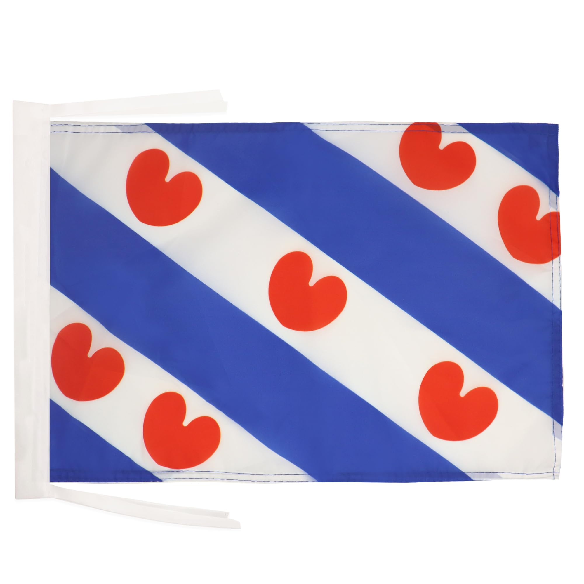 AZ FLAG - Province of Fryslân Flag - 18'' x 12'' - 100% Polyester Friesland Small Banner with Two Cords - Fade Resistant - Vivid Colors - 18x12 in - 45x30 Cm — image 1