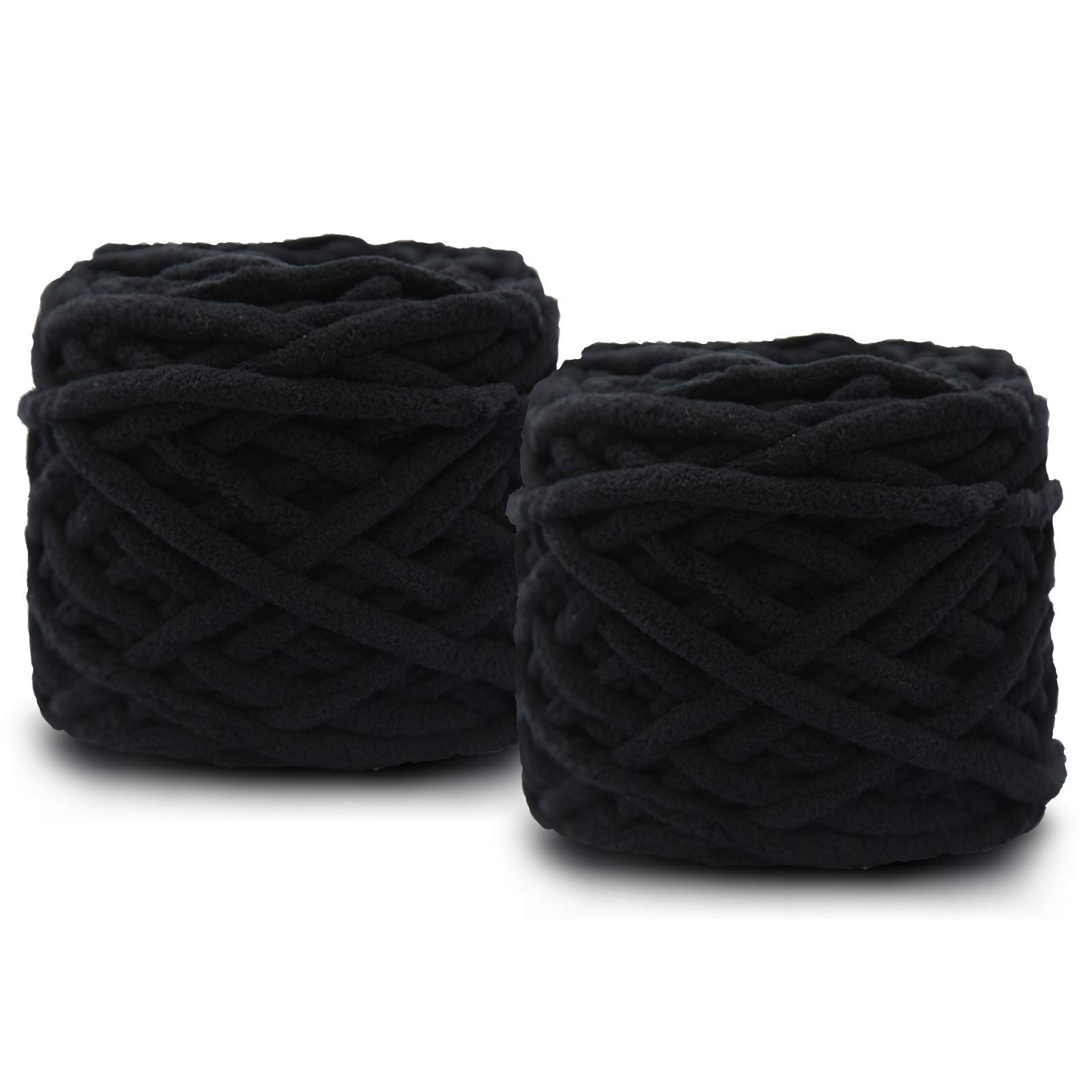 2X100g Chunky Yarn for Knitting Wool Ball Made of Cotton, Wool and Acrylic Soft and Warm Weaving Scarf and Slippers DIY Plush Knitting.