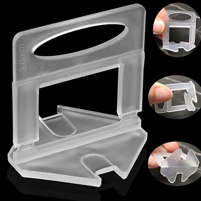 QTACIE Tile Leveling System Clips 300 Pcs 3mm for Ceramic Stone Tiles