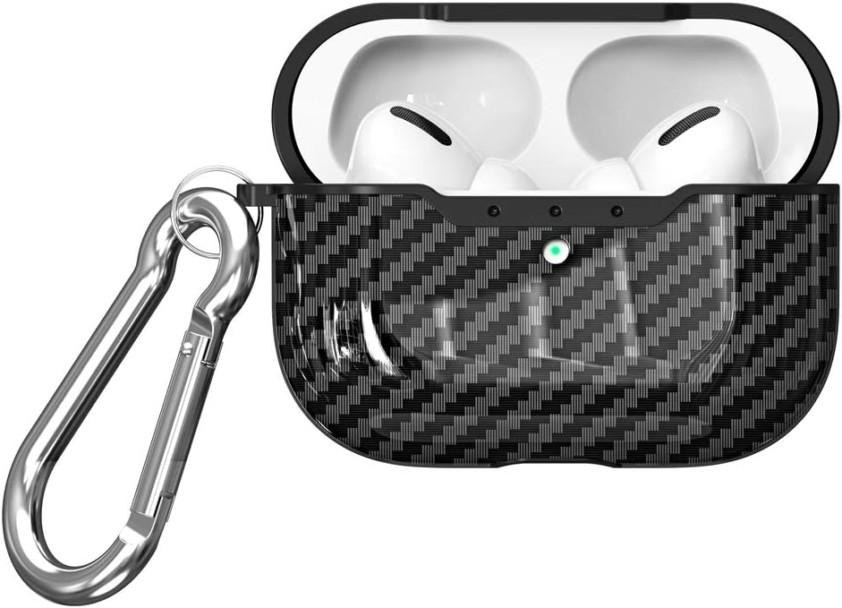 Compatible with AirPods Pro Case, Ultra Thin 360°Full Body Protective Shockproof Shockproof Wireless Charging Earbuds Cover Skin Headset Case Cover Black