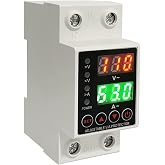 Voltage Protector 110V 220V, 63A Adjustable Smart Circuit Breaker | Real-time voltage &amp; current display, High/Low Voltage Cutoff and Overcurrent Protection