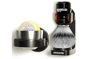 5IN1 Anbbas Shaving Brush Set,Synthetic Badger Brush and Stainless Steel Soap Bowl,ABS Wall Mounted Shaving Holders for Brush and Bowl,3.5OZ Shaving Soap Refill