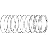 Gold & Silver Bracelets Set for Women, Stackable Bohemian Bangle Pack, Dainty Layered Bracelet Jewelry Set, Vintage Geometric Boho Style Fashion Accessories, Gift Jewelry for Her