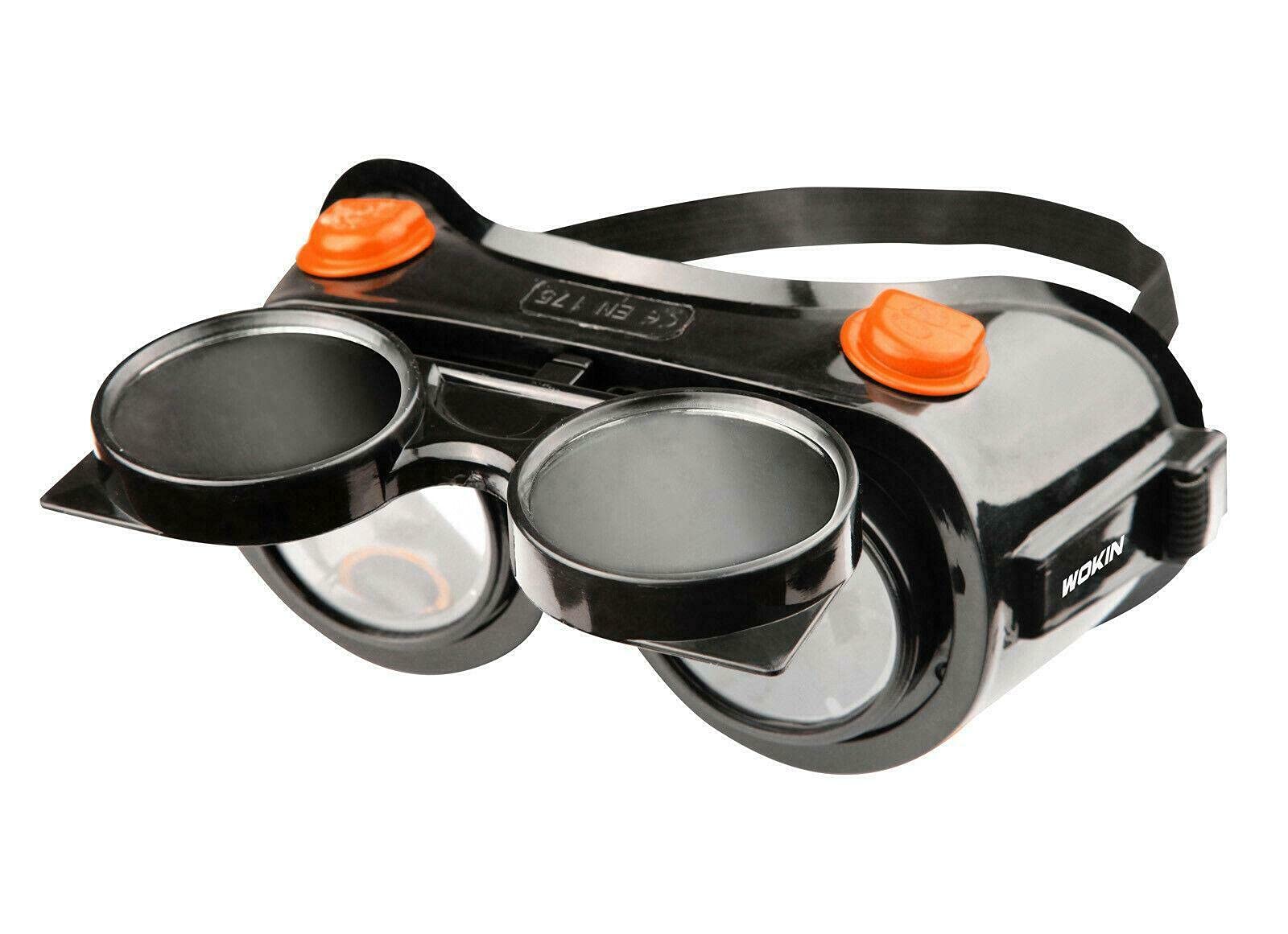 TOOLSTEK WOKIN Flip Up Welding Goggles Industrial Full Sight Grinding Gas Spectacles for Eye Protection Anti-Fog Anti-Glare Welder Safety Glasses Helmet