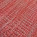 Benson Mills Woven Vinyl/Metallic PLACEMATS Set of 6 (RED/Silver, 13 X 18)
