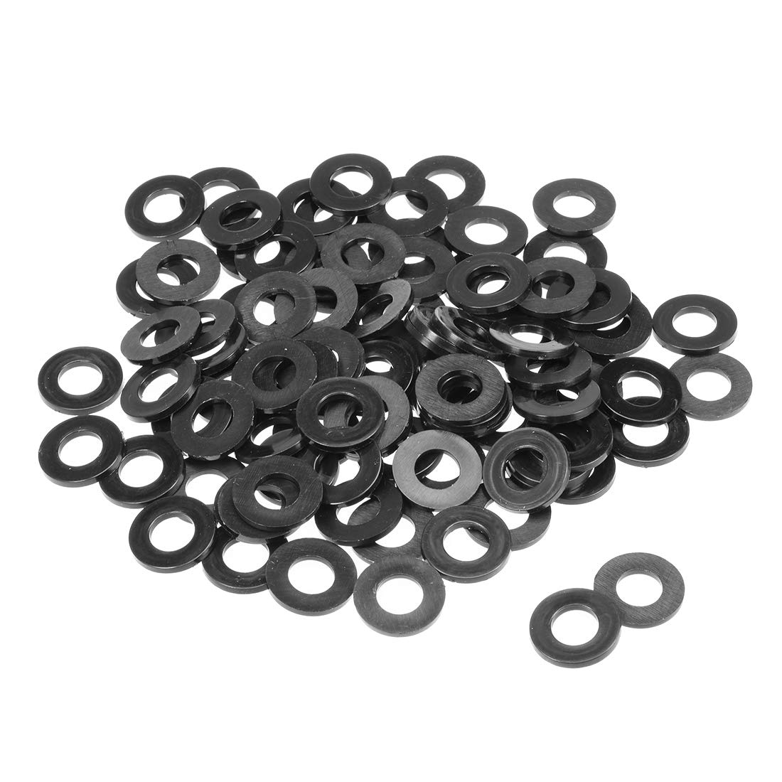 sourcing map Nylon Flat Washers 20mm OD 10mm ID 2mm Thickness for Faucet Pipe Water Hose, Pack of 100