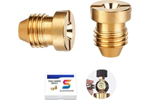 SUPERNINE 1.1 mm Foam Cannon Orifice Nozzle Tips, 1.1mm Universal Connector for Foam Sprayer, Washer Replacement Nozzles, Precision Foam Cannon Orifice for Car Wash and Garden Hose Use(2Pcs)