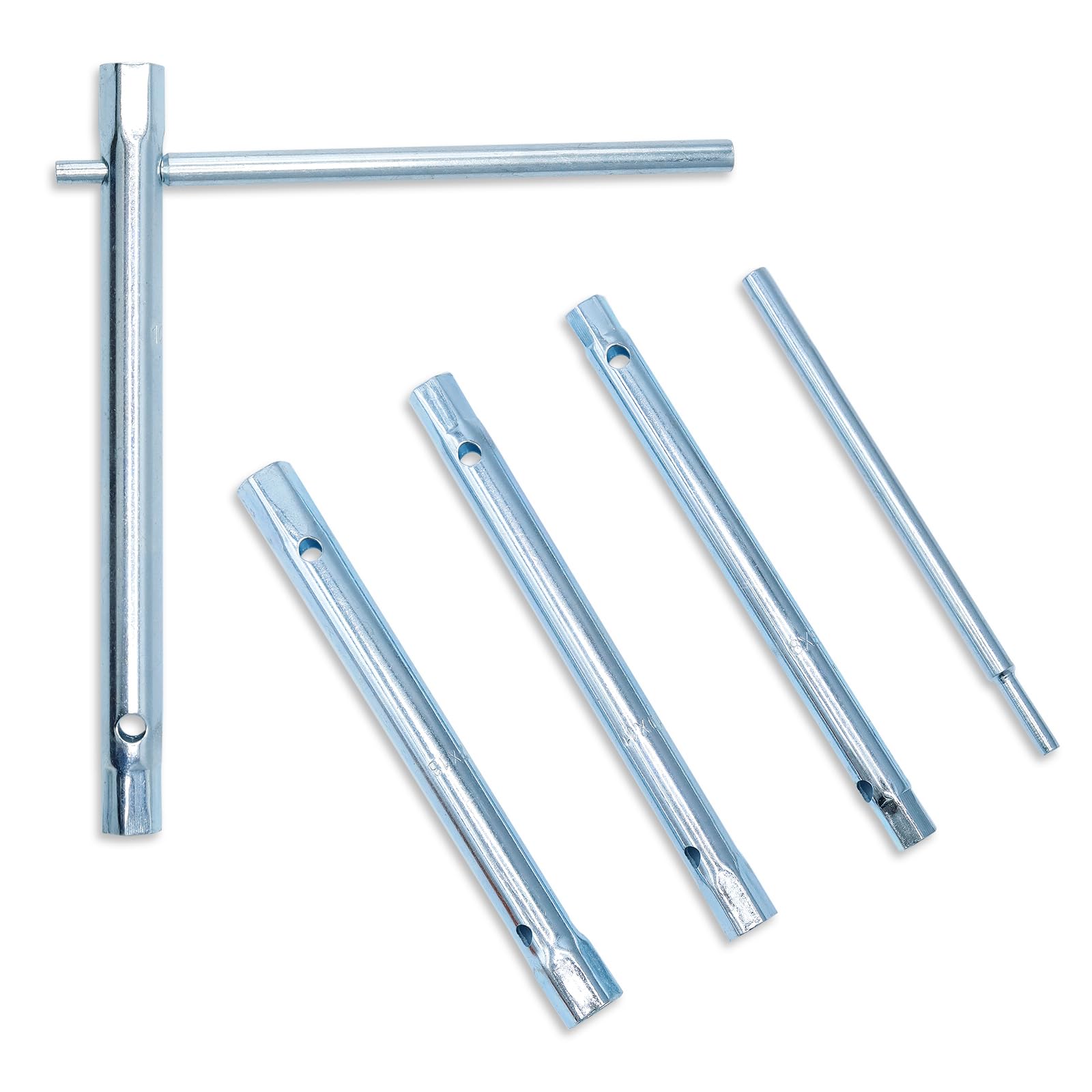 CCLIFE Tube Wrenches 4pcs 8-12mm Double Hexagon Tube Wrench Set