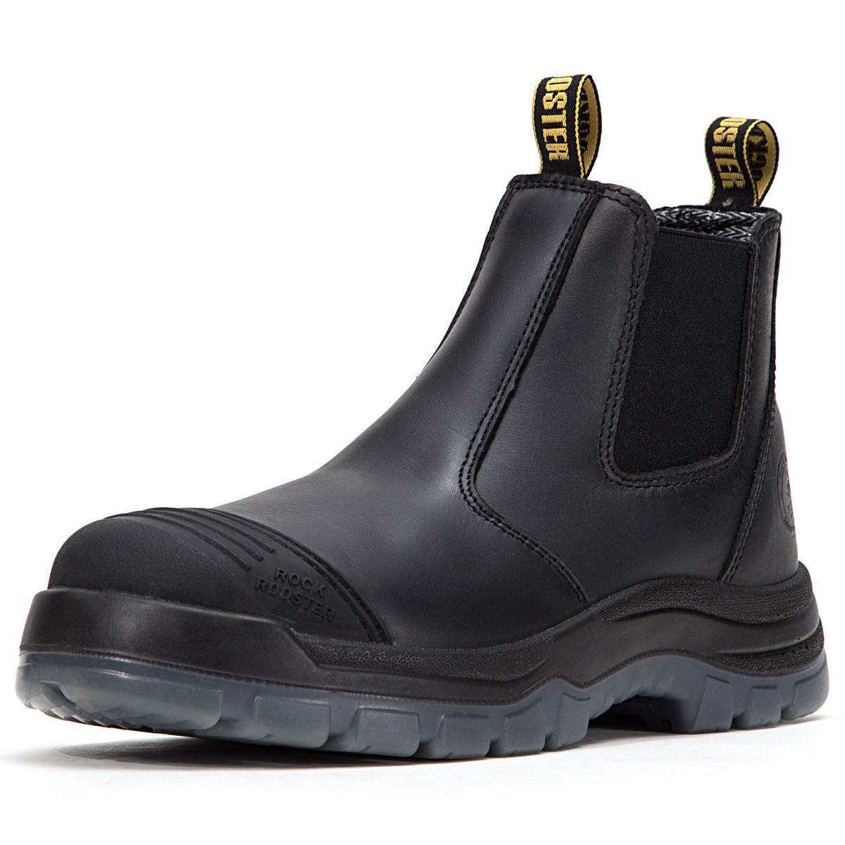 ROCKROOSTER Work Boots for Men, 6" Soft Toe, Slip On Safety Oiled Leather Shoes, Static Dissipative, Breathable, Quick Dry AK227NT…