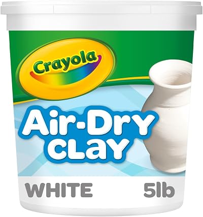 Crayola Air Dry Clay 5 lbs White Reusable Bucket Bulk Arts & Crafts