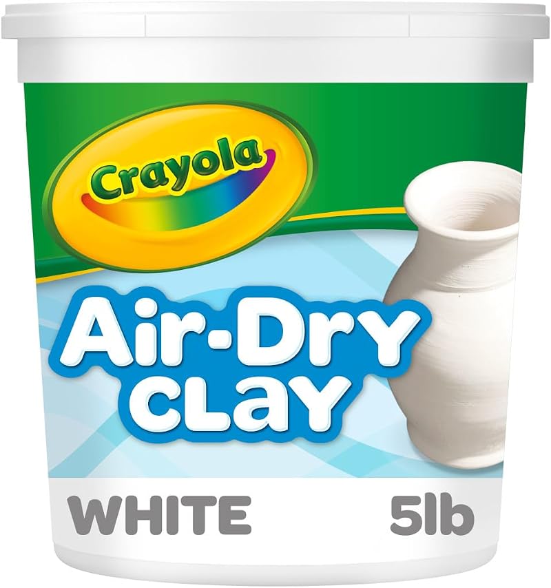 Crayola Air Dry Clay 5 lbs White Reusable Bucket Bulk Arts & Crafts