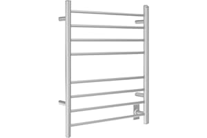 Ancona AN-5322 Prestige Dual 8-Bar Wall Mount Hardwired and Plug-in Towel Warmer in Brushed Stainless Steel