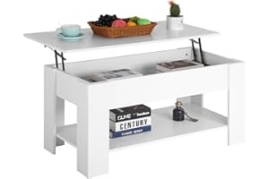 PayLessHere Coffee Table Lift Top Coffee Tables with Hidden Compartment and Storage Shelf Wooden Lift Tabletop Dining Table f