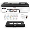 DXZ DTF Printer A3 L1800 Transfer Printing Machine T-Shirt Direct to Film with Dual White Ink System 2880 DPI for Diversed Fabrics,2-Year Ink Included(Printer+Oven)