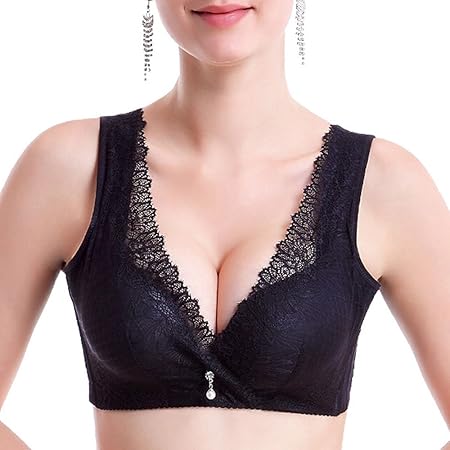 Amazon 瞬コル 育乳ナイトブラ 猫背矯正タイプ 可愛いフロントチャーム 拡張ホック付 75b ブラック 瞬コル ブラジャー