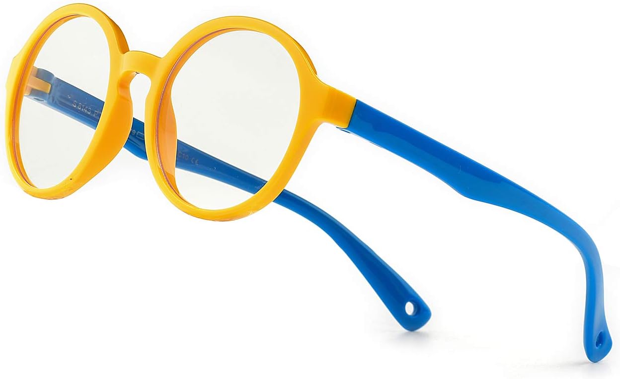 Gigimuna Kids Anti Blue Light Glasses Lightweight Frame Eyeglasses for Computer Game and online lesson,Age 3-10
