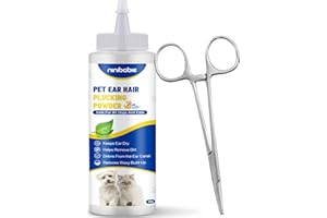 Upgraded Dog Ear Powder,Dog Ear Infection Treatment with 5.5inch Ear Hair Removal Tool,Effectively Removes Buildup and Ear Od