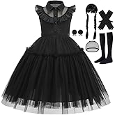 iTVTi Princess Black Dress for Girls Halloween Carnival Christmas Cosplay Costume