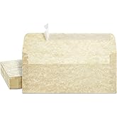 Sustainable Greetings 50-Pack #10 Parchment Paper Business Mailers - 4 1/8 x 9 1/2 In, Ivory 90 GSM - Peel & Seal Adhesive Strip Closure for Letters & Invitations