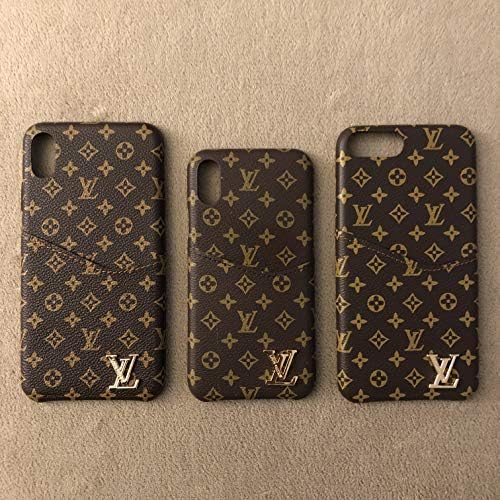 Luxury Fashion Designer Monogram Pattern Inspired Wallet Leather Case Compatible for (iPhone 8 Plus / 7 Plus)