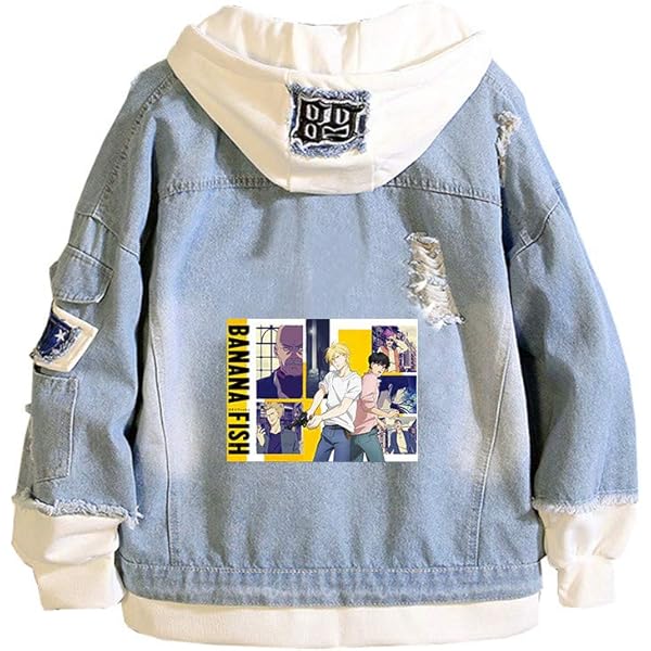 Amazon.com: COSABZ Anime Banana Fish Ash Lynx Denim Jacket