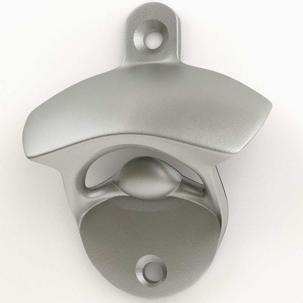 Cheers Leader Wall Mounted Bottle Opener with Two Screws, Matte