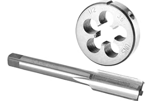 Burkit 1/2"-36 UNS Tap and Die Set Right Hand, 1/2 x 36 UNS Machine Thread Tap and Round Die