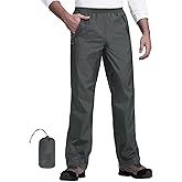 33,000ft Packable Rain Pants for Men Waterproof Hiking Pants Lightweight Rain Pants Outdoor Windproof Pant for Golf, Fishing