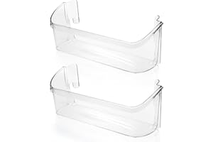M MOTICO UPGRADE 2 Pack 240323002 Refrigerator Door Bin Shelf Compatible with Frigidaire FGHS2631PF4A, FGHS2655PF5A, FGHS2655PF4, Replaces AP2115742 AH429725 EA429725 PS429725, Side Bottom Shelf, Clear