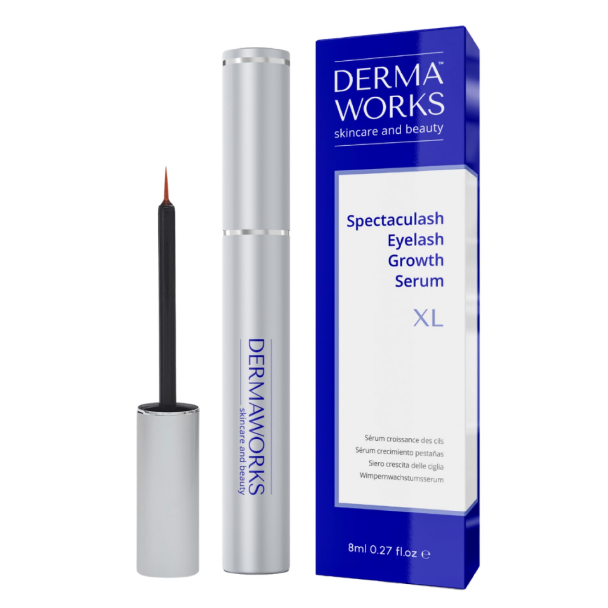 SPECTACULASH XL Eyelash Serum for Growth and Thickness - AWARD WINNING UK Lash Serum for Long Lashes - Alternative to Castor Oil for Eyelashes - Rapid Lash Growth Eyelash Conditioner by DERMAWORKS