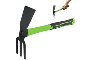 Pick Axes for Digging 16.9 inch Double Side Garden Hoe Heavy Duty with Non-Slip Handle Mattock for Gardening, Landscaping, Ya