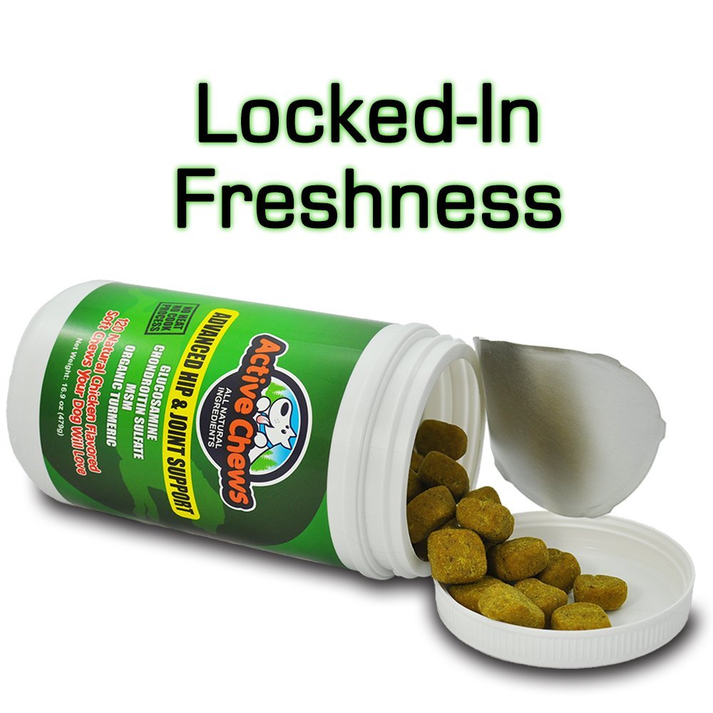 Active Chews Premium Hip and Joint Dog Treats, Glucosamine for Dogs