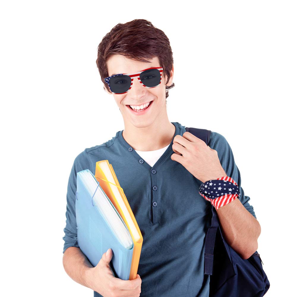 American Flag Headband Sports Headbands Wicking Fabric Keep Headband Securely in Place for Exercise, Running, Crossfit, Yoga