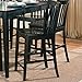 Coaster Contemporary Counter Height Stools, Black Wooden Finish, Set of 2, 24-Inch