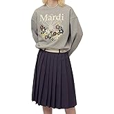 mardi mercredi Women's FlowerMardi Jardin Sweatshirt - 100% Cotton Relaxed Fit Pullover