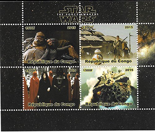 Collectible Stamps - Star Wars MNH Miniature Sheet / Congo / 2015