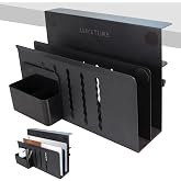 CIBOTIES 2-Pack Under Desk Side Storage Holder – Clamp-On Laptop Shelf & Organizer, No Drilling