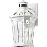 VIANIS Motion Sensor Outdoor Exterior Light Fixture, White Outdoor Porch Lights Wall Mount, Waterproof Dusk to Dawn Coach Lan