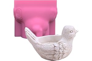 NINEXY Little Bird Vase Flower Pot Pen Holder Silicone Mold Succulent Planter Pot Plaster Epoxy Resin Cement Clay Mould