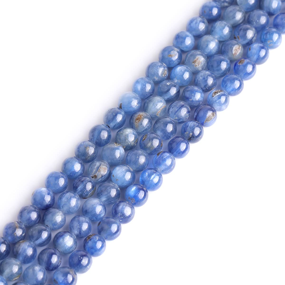 Sweet & Happy Girl's Store 6mm Round Gemstone Natural Kyanite Beads Strand 15 Inchjewellery Making Beads
