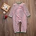 Baby Boys Girls Long Sleeve Christmas Striped Red Nose Reindeer Romper Jumpsuit (70(0-6M), A)