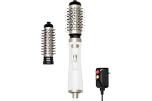 Hair Dryer Brush, 3-in-1 Rotating Round Hot Air Spin Brush Set with 2 Brushes (2" & 1.5")