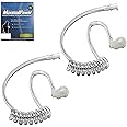MaximalPower™ Twist On Replacement Acoustic Tube/Clear Coil for Two-Way Radio Headsets (2 Pack)
