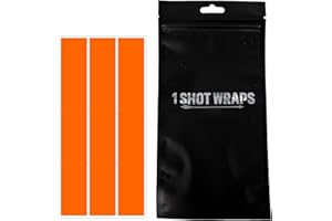 1 SHOT WRAPS Standard Diameter Arrow Wraps- Pack of 15- Solid Colors 3,5,7 Inch.