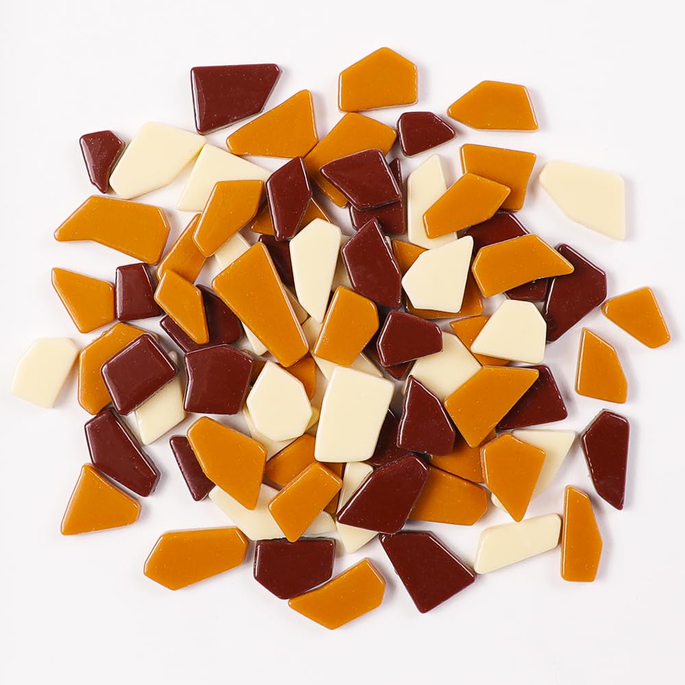 Photo 1 of 1 LB Mini Irregular Enamal Mosaic Glass Tiles for Crafts Bulk Mosaic Supplies, Random Small Size of Broken Recycled Glass Mosaic Pieces for DIY Mosaic Making (RB400)