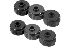 Crovakeu 6pcs Black Quick Release Cymbal Nuts & Fixing Caps for Drum Set - Fast Assembly and Removal Hardware for Drum Kit Cy
