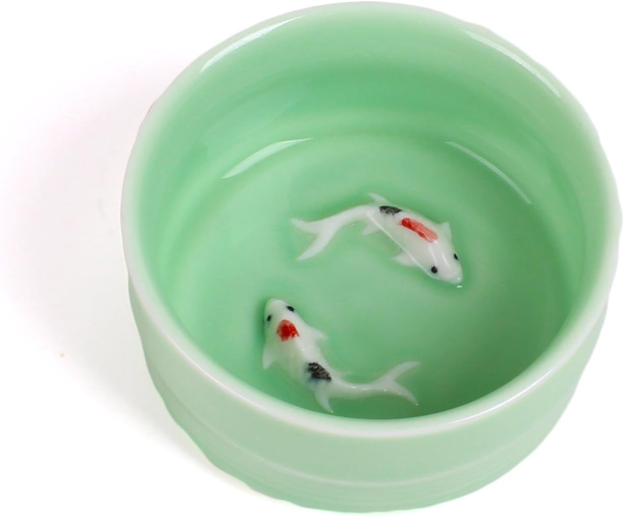 TEA SOUL CELADON PORCELAIN CUPS GREEN 2 PCS, 7.5x7.5x3.6 cm