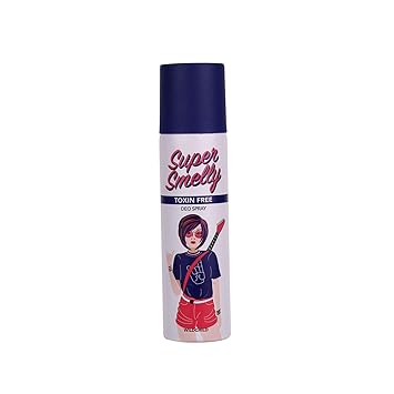 Super Smelly Wildchild Zero Toxin & Naturally Derived Deodorant Spray For Women : An Invigorating Strong & Sporty Aqua Scent Fragrance - Tea Tree Oil, Witch Hazel & Aloe Vera, 150 ml