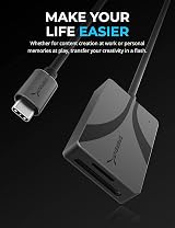 SabreNT UHS-II USB C Card Reader Dual SD/microSD 312MB/s USB 3.2 Gen 1 view 3
