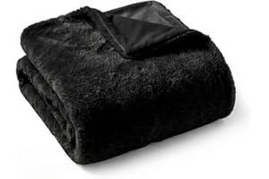 4 Cats & Dogs Pet Faux Fur Throw Blankets: Luxury, Soft, Comfy, Leakproof Blankets for Cats & Dogs. (Black)